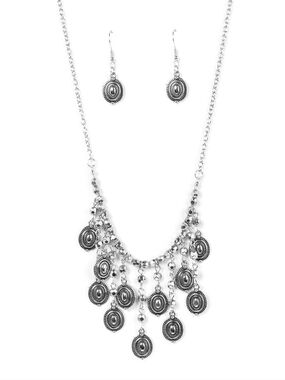 Leave It In The Pasture Silver Tone Necklace
